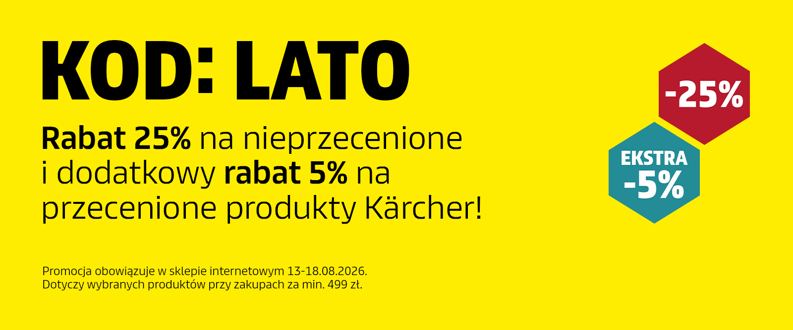 Rabat 25% w karcher.pl z kodem LATO