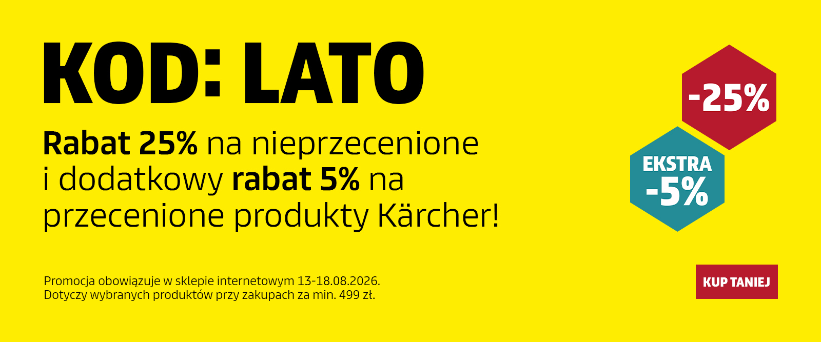 Rabat 25% w karcher.pl z kodem LATO