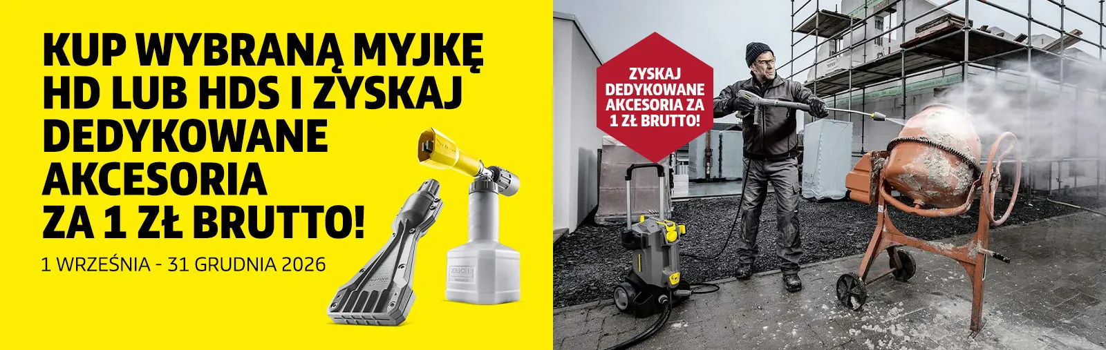 Kup profesjonalną myjkę ciśnieniową i zyskaj akcesoria