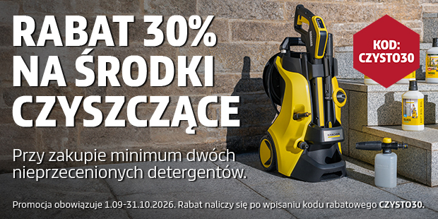 Rabat 30% na środki czyszczące przy zakupie min. dwóch z kodem CZYSTO30
