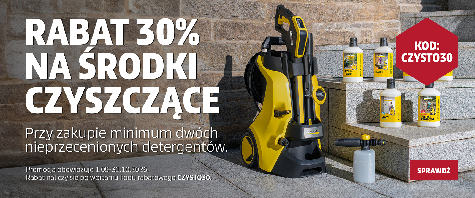 Rabat 30% na środki czyszczące przy zakupie min. dwóch z kodem CZYSTO30