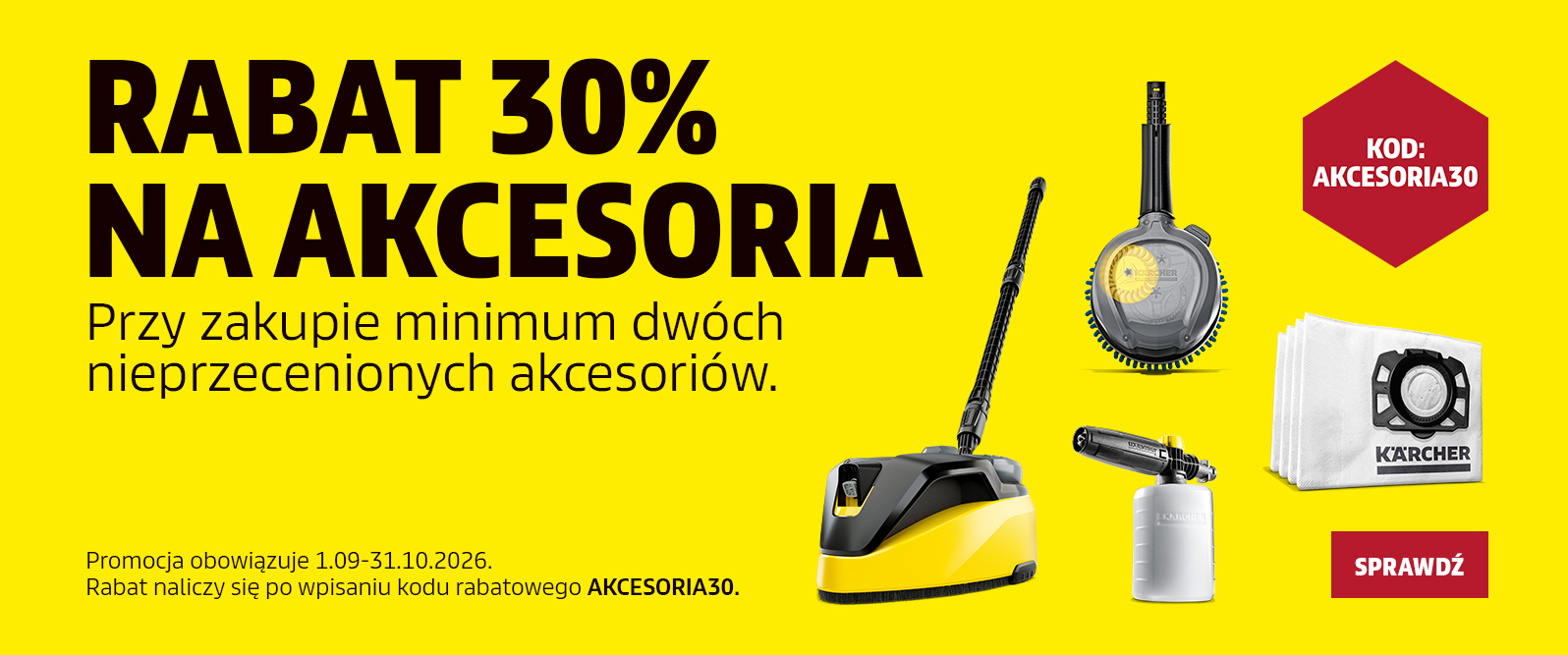Rabat 30% na akcesoria przy zakupie min. dwóch z kodem AKCESORIA30