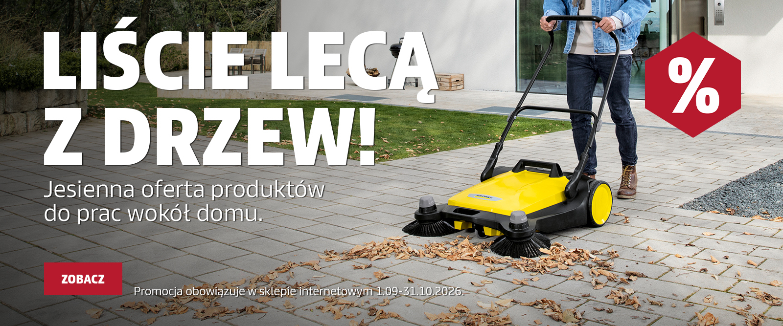 Liście lecą z drzew. Jesienna oferta produktów do prac wokół domu.