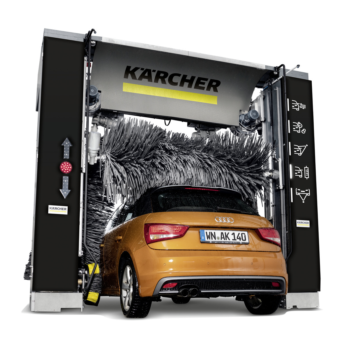 Порталната автомобилна автомивка Kärcher CW 1 Klean!Fit измива надеждно.
