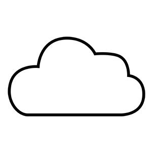 Line icon of a cloud