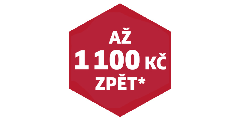 Cashback až 1100 zpět