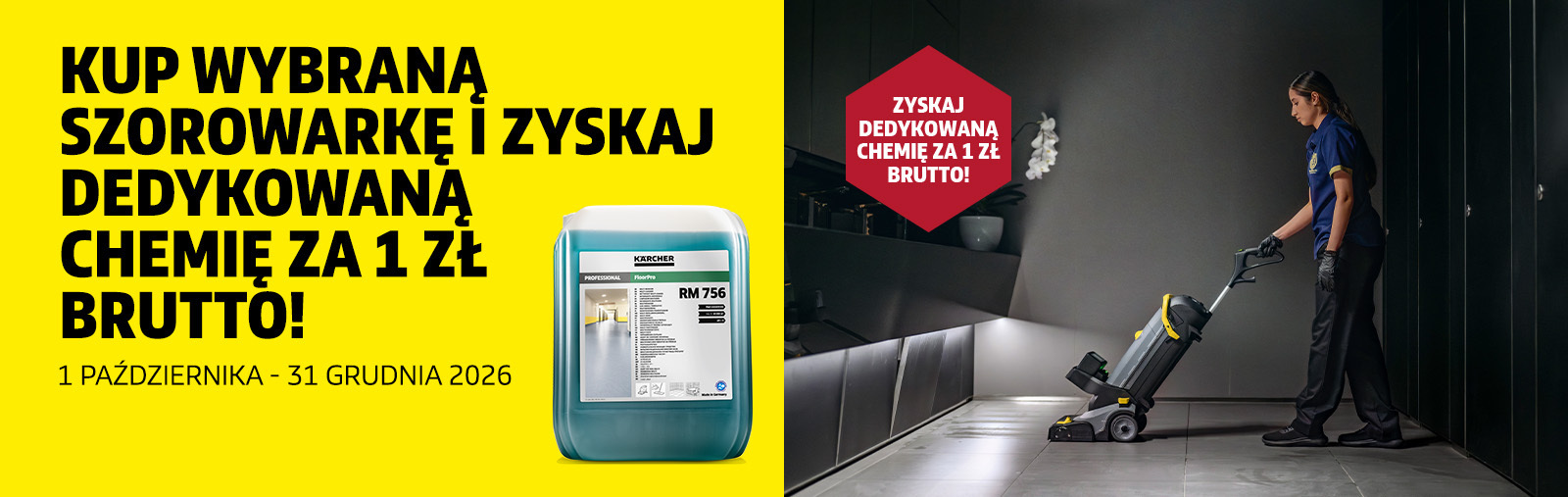 Kup profesjonalną szorowarkę i zyskaj dedykowaną chemię