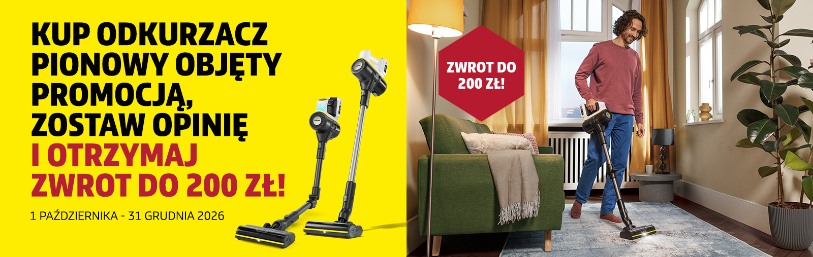 Kup odkurzacz bezprzewodowy VCS, zostaw opinię i odbierz zwrot