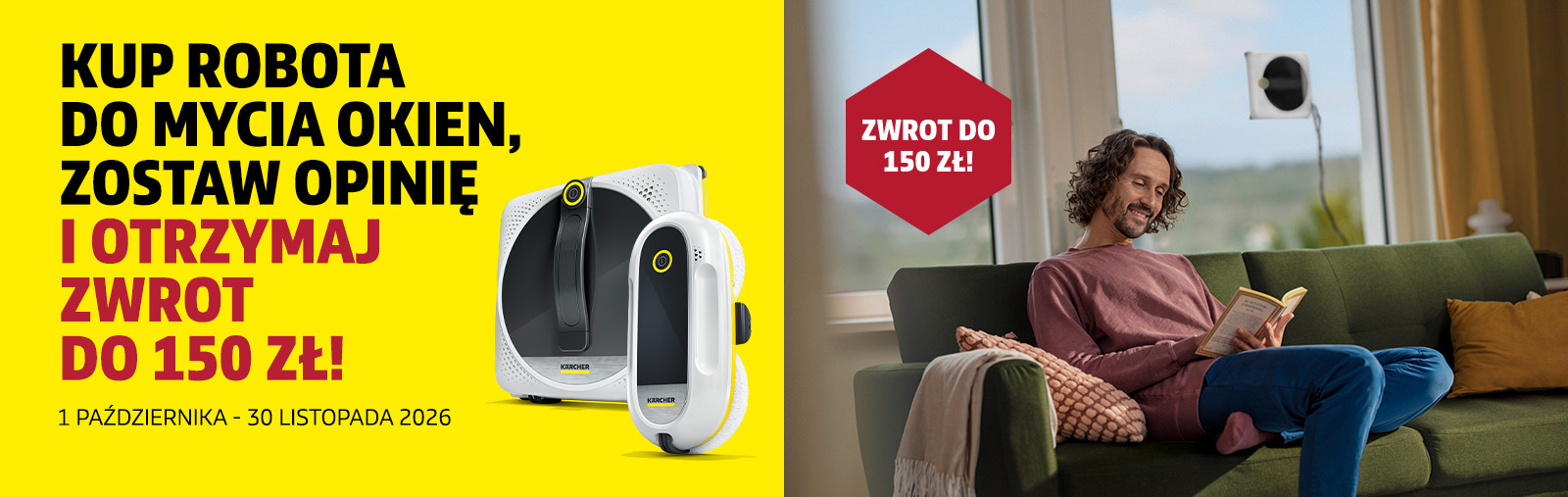 Kup robota do mycia okien, zostaw opinię i odbierz zwrot