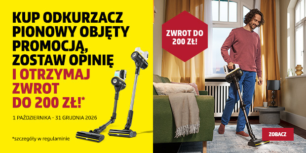 Kup bezprzewodowy odkurzacz pionowy, zostaw opinię i odbierz zwrot