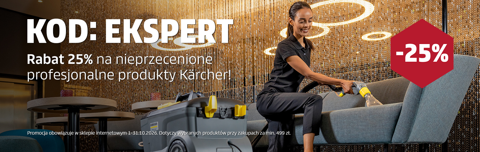 Rabat 25% na produkty profesjonalne w karcher.pl z kodem EKSPERT