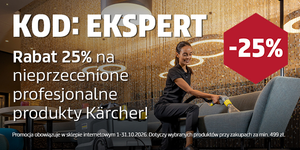 Rabat 25% na produkty profesjonalne w karcher.pl z kodem EKSPERT