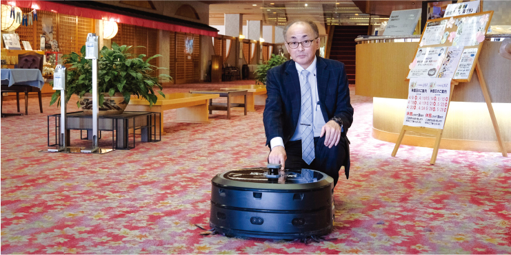 倉敷由加温泉ホテル　山桃花（さんとうか）様（宿泊施設ロボット清掃）