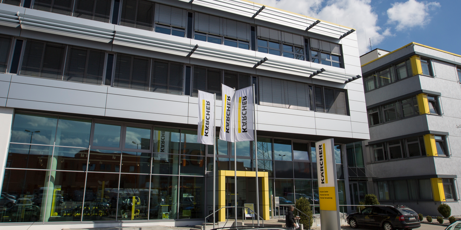 Kärcher Niederlassung Winnenden Fassade der Kärcher Niederlassung Winnenden