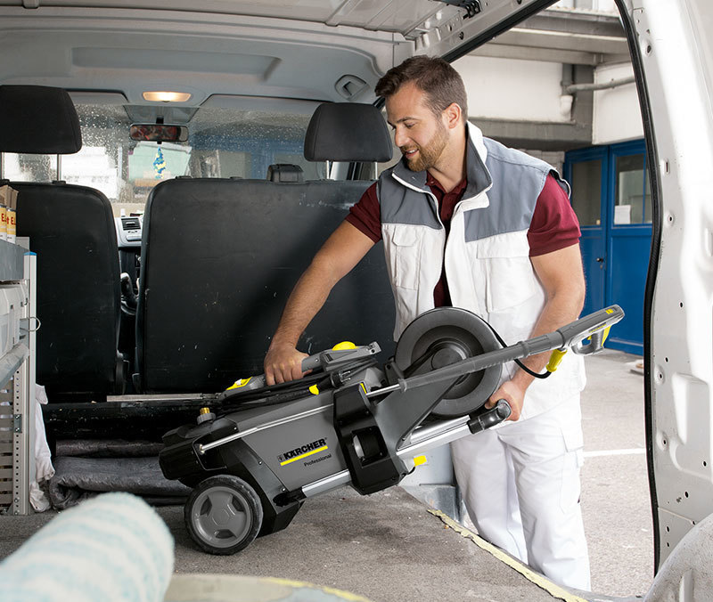 Loading Rented Pressure Washer into Van Loading Rented Pressure Washer into Van
