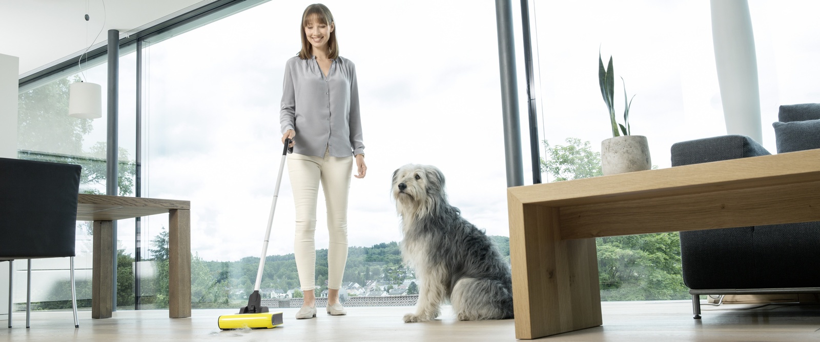 Karcher KB5 Sweeper Pet Hair on Hardwood Floors Karcher KB5 Sweeper Pet Hair on Hardwood Floors