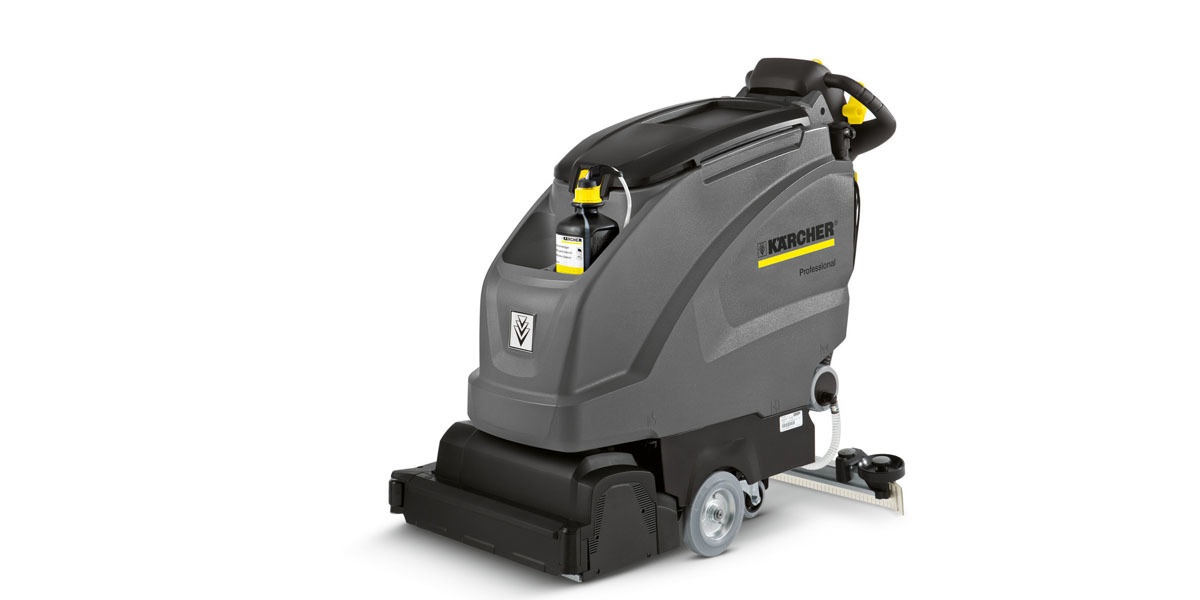 Podlahový mycí stroj se sací lištou, ručně vedený