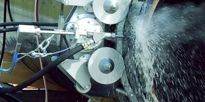 WOMA high-pressure water jet cutting in action