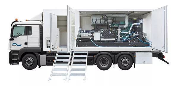 WOMA EcoMaster ZWG mobile ultra-high pressure water jetting unit