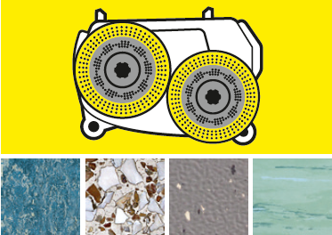 Borsthuvud med planskurteknik