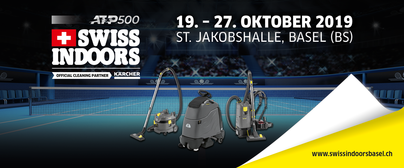 Kärcher als Official Cleaning Partner bei den Swiss Indoors Basel 2019