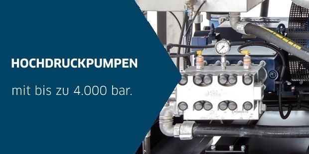 Hochdruck-Plungerpumpen mit bis zu 4.000 bar Hochdruck-Plungerpumpen mit bis zu 4.000 bar