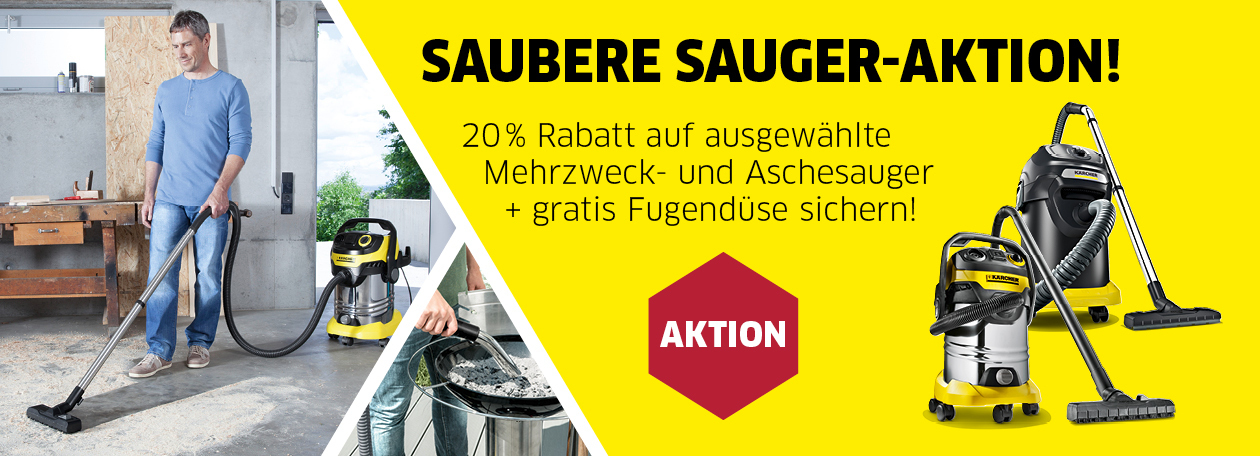 Kärcher Sauger-Aktion Kärcher Aktion auf Mehrzweck- und Aschesauger