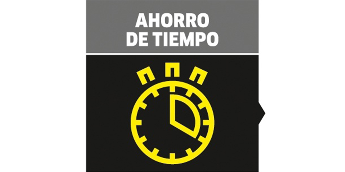 Picto ahorro tiempo Ahorrar tiempo con alta presión