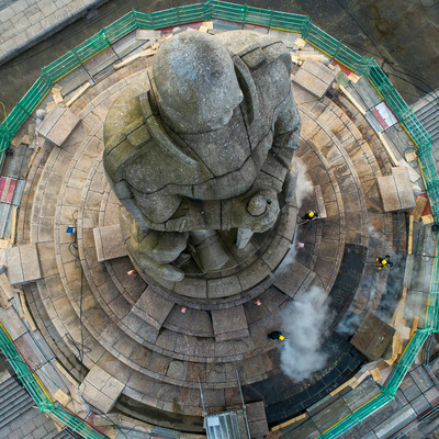 Bismarck Denkmal Hamburg Deutschland Karcher