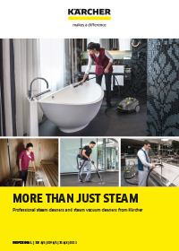 Brosjyre - profesjonelle dampvaskere og dampstøvsugere (eng)