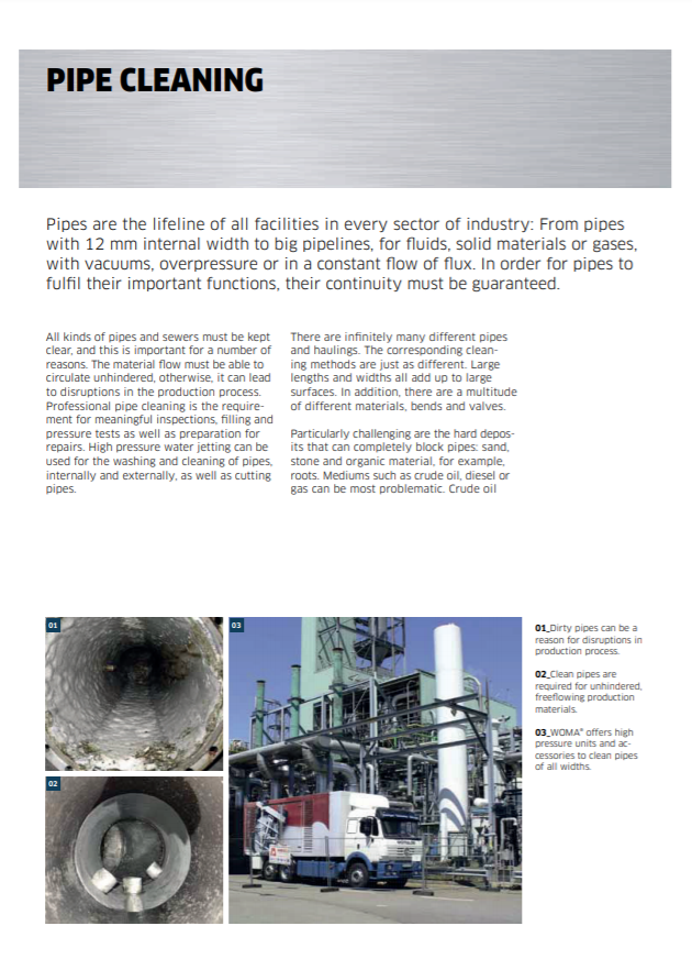 Làm sạch đường ống woma