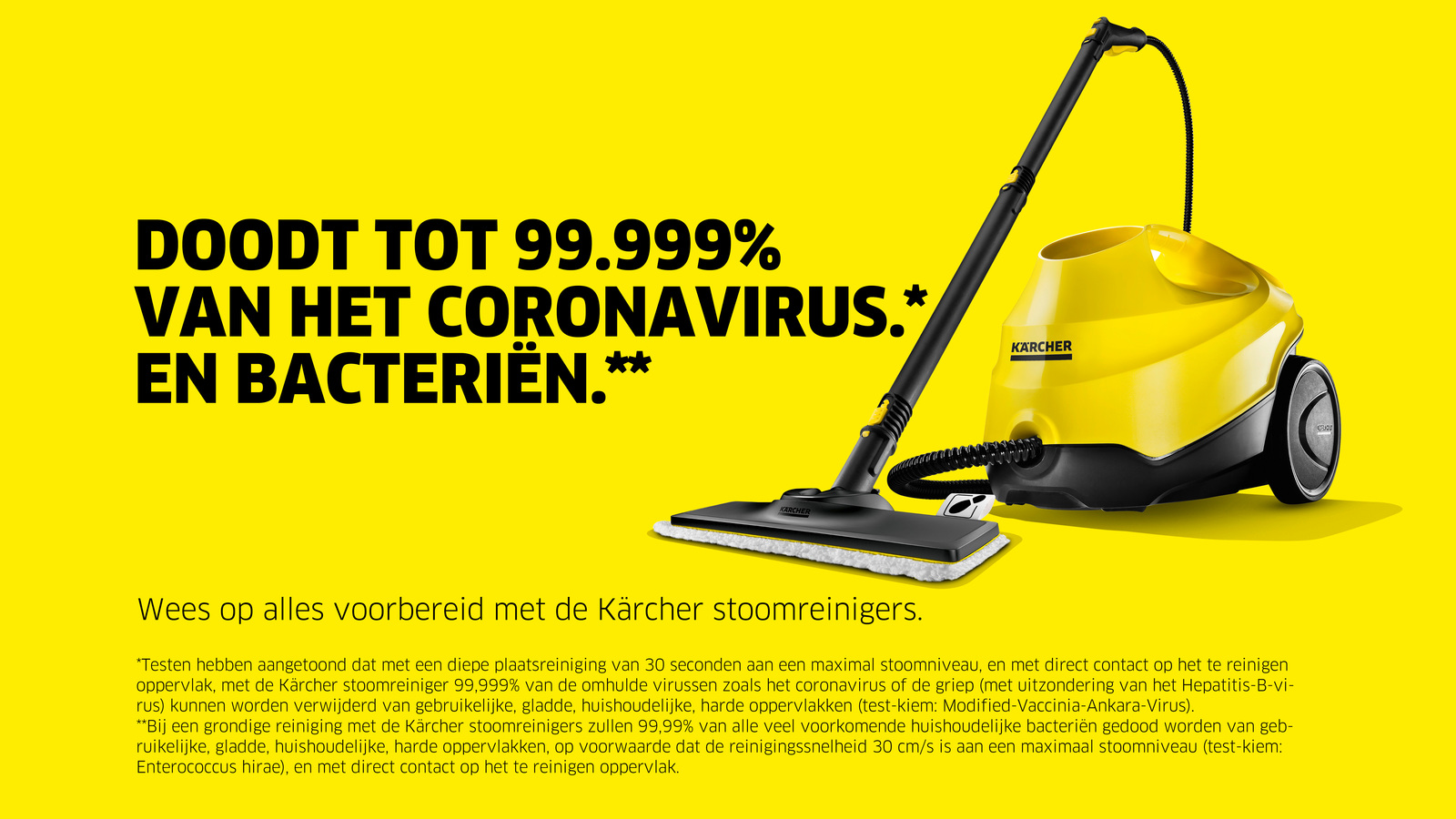 Kärcher stoomreinigers tegen virussen Kärcher stoomreinigers tegen virussen