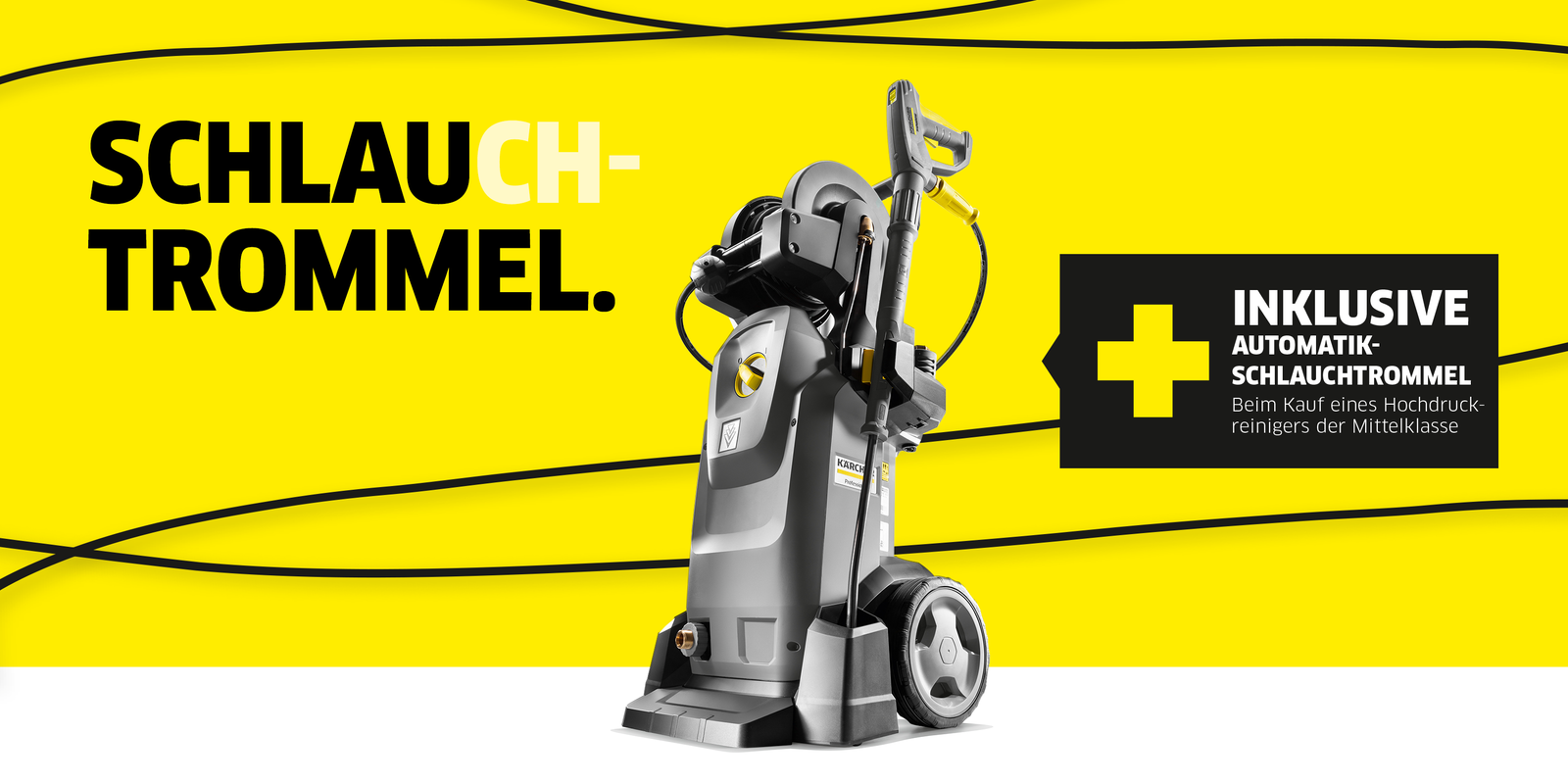 Aktion Hochdruckreiniger inkl. Automatik-Schlauchtrommel Aktion Hochdruckreiniger inkl. Automatik-Schlauchtrommel