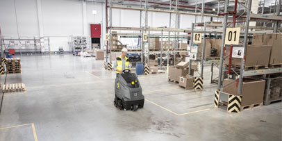 Limpieza en una estación de servicio