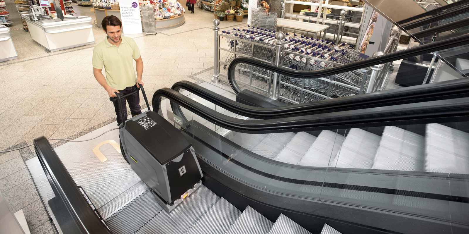 Autolaveuses pour escalator