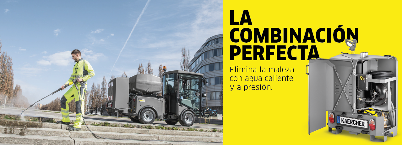 Eliminar maleza con alta presión Kärcher