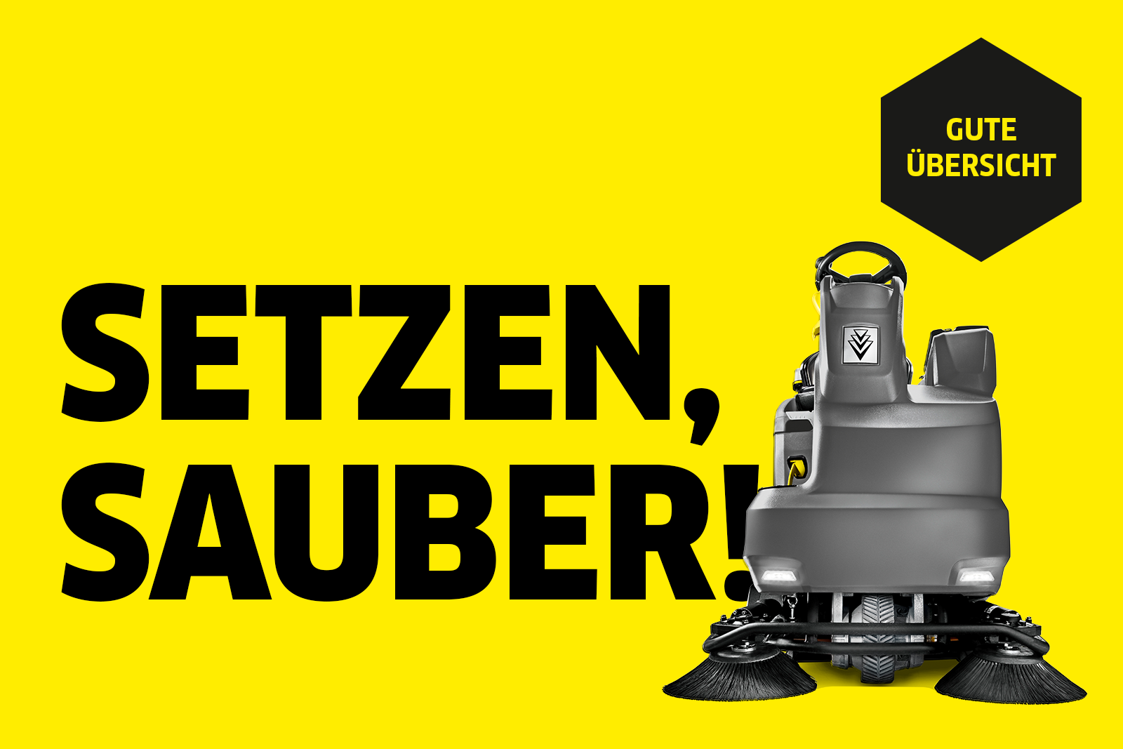 Aufsitz-Scheuersaugmaschinen mit extremer Wendigkeit. Aufsitz-Scheuersaugmaschinen mit extremer Wendigkeit.