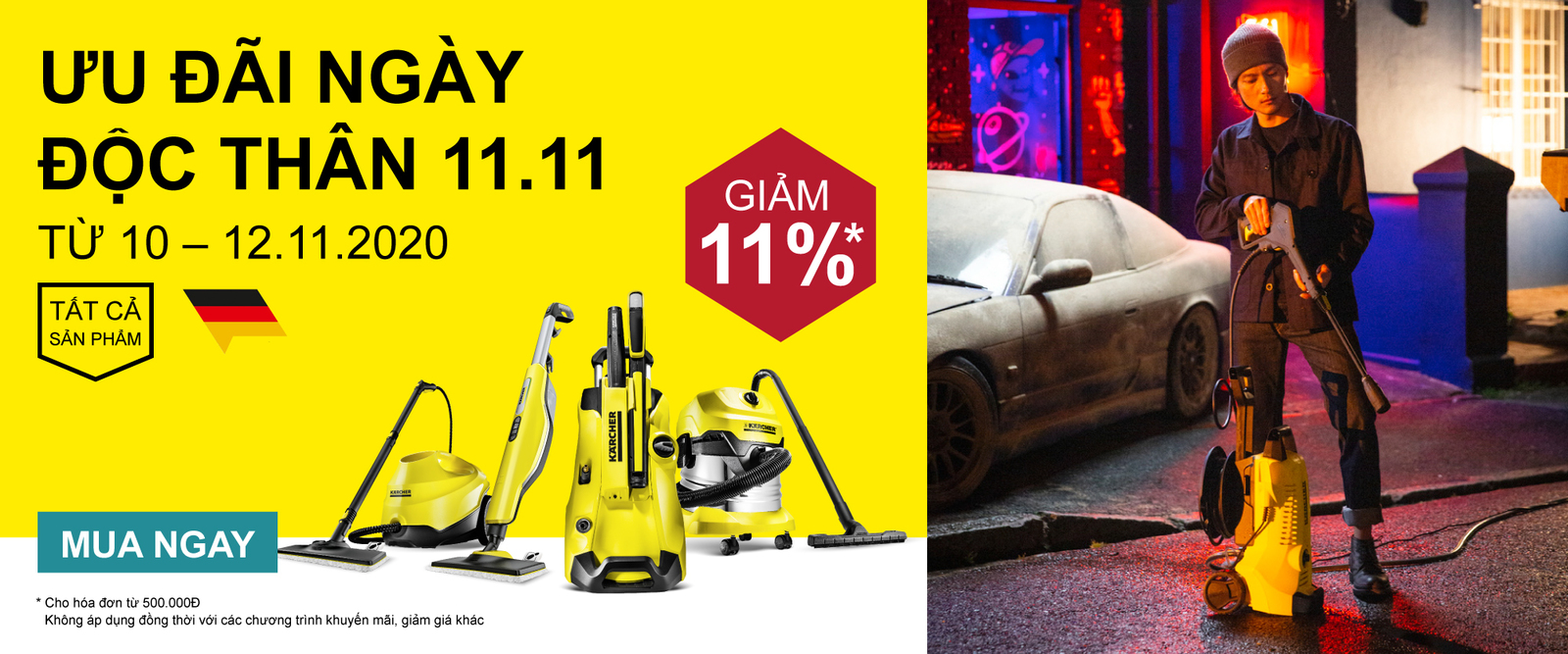 Karcher-khuyen-mai-ngay-doc-than-11-11 Cleaning hard surfaces with a steam cleaner