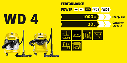 Víceúčelový vysavač WD 4 Víceúčelový vysavač WD 4