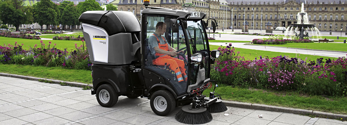 Aplicações de uma varredeira de vias públicas