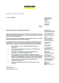 Erklärung zum Einsatz von Nanomaterial bei Kärcher Erklärung zum Einsatz von纳米材料bei Kärcher