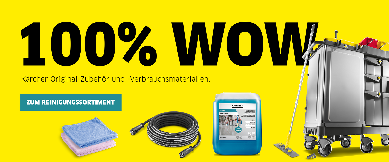 Kärcher Reinigung-/ Pflegemittel und Zubehör sind 100 % WOW Kärcherrepigung- / pflegemittel undzubehörsind100%哇