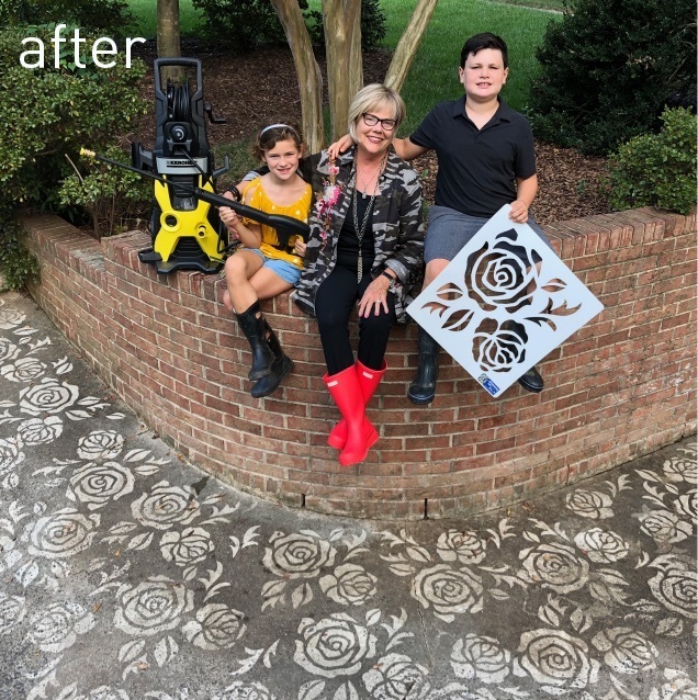 Karcher AFTER Driveway Art Flourish Stencil Karcher AFTER Driveway Art Flourish Stencil