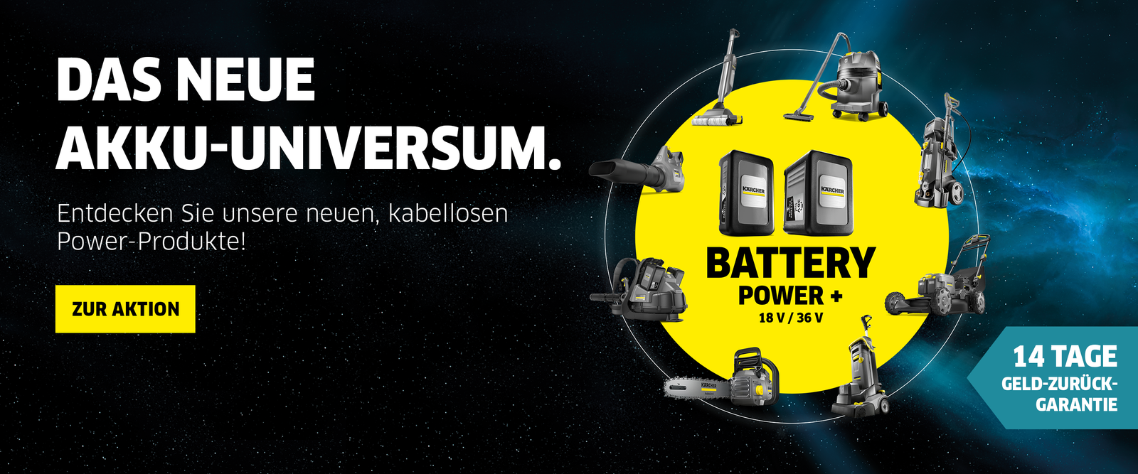 Kärcher Akku-Universum mit Akku-Geräten und Aktion KärcherAkku-Universum Mit Akku-Gerätenund aktion