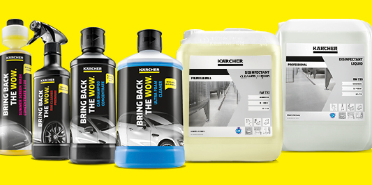 Detergentes Kärcher para una limpieza eficaz.