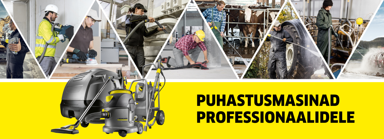 Puhastusmasinad professionaalidele