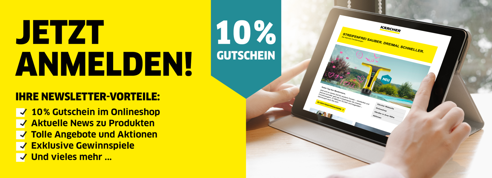 Anmeldung zum Kärcher Newsletter Anmeldung zum Kärcher Newsletter