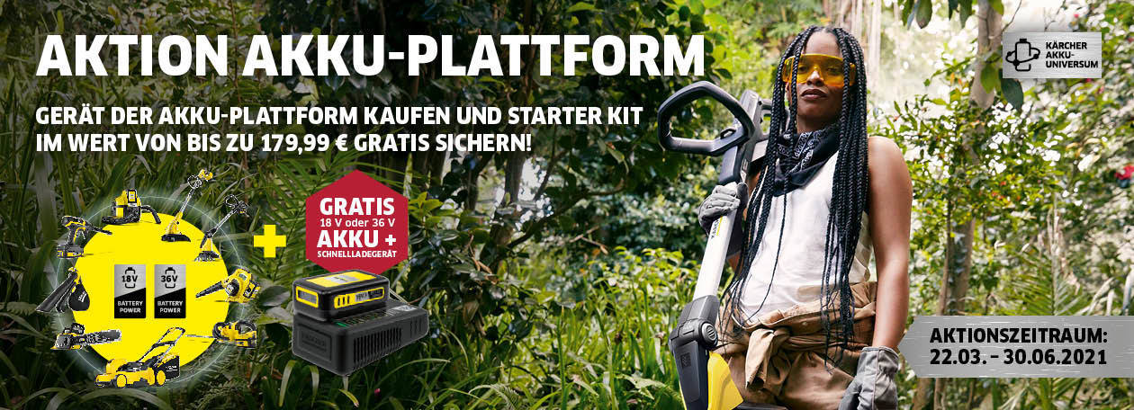 Aktion Akkuplattform Kärcher Aktion Akku-Geräte