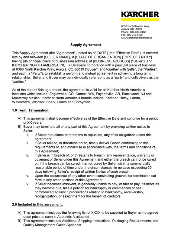 Manufacturing Supply Agreement Manufacturing Supply Agreement