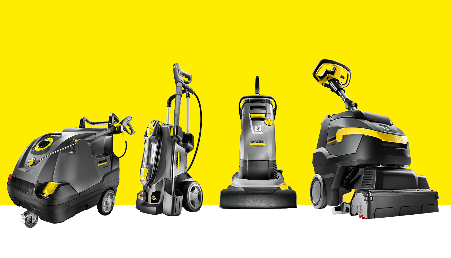 Vuokraa Kärcher Professional-malliston siivouskoneet koti- tai ammattikäyttöön